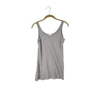 Poetry Gray Linen Tank Top Knit Basic Minimalist Sleeveless UK Womens 10/US 6